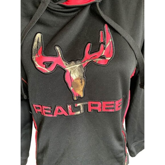 🍒 2/$20 🍒 Real Tree Black and Hot Pink Hoodie Small - Picture 2 of 4
